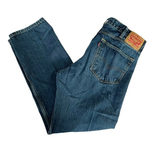 Levi's 505 Mens Size 38 x 32 (Act. 36 x 30) Classic Wash Straight Leg Jeans - Picture 1 of 9